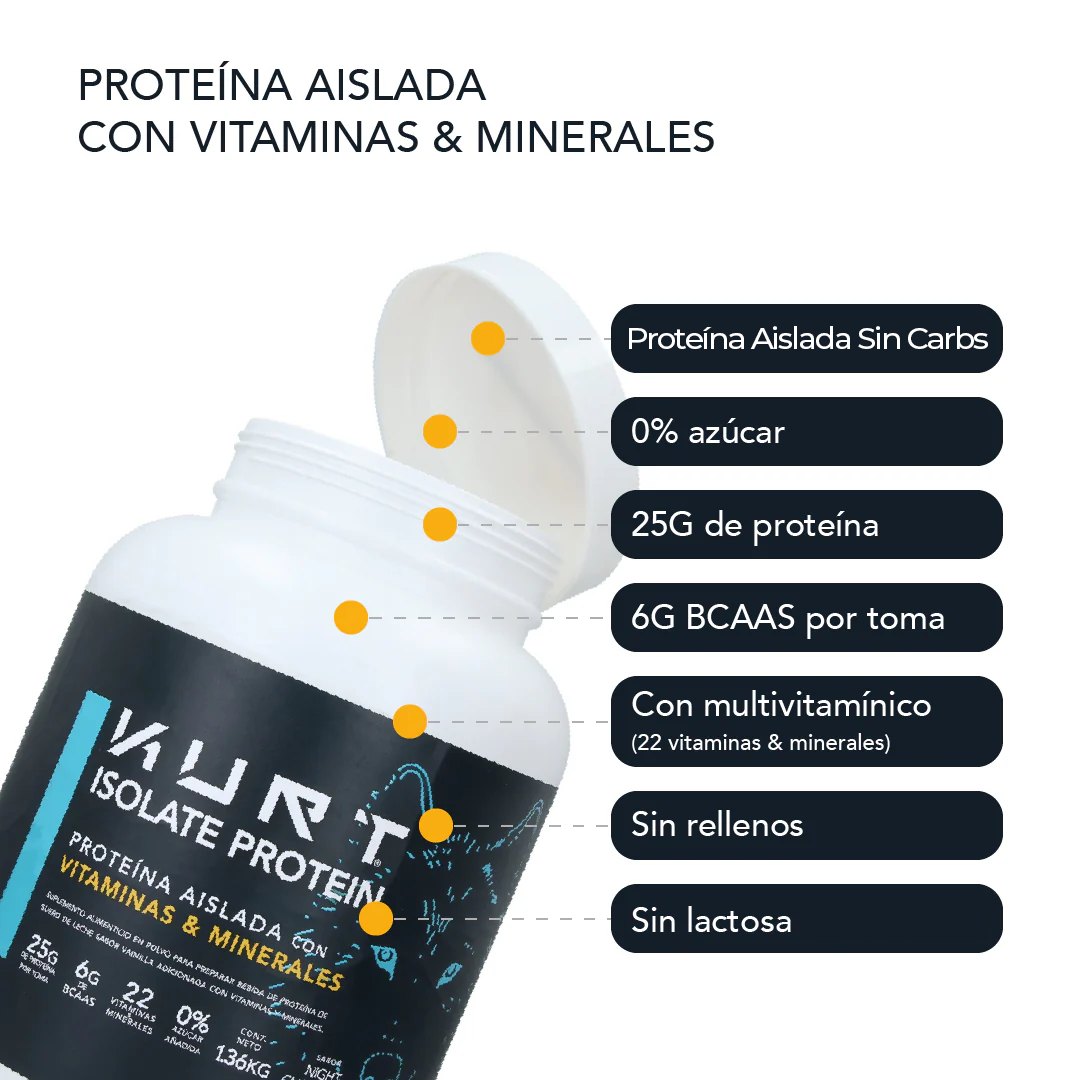 Proteína Isolate con Multivitamínico sabor chocolate